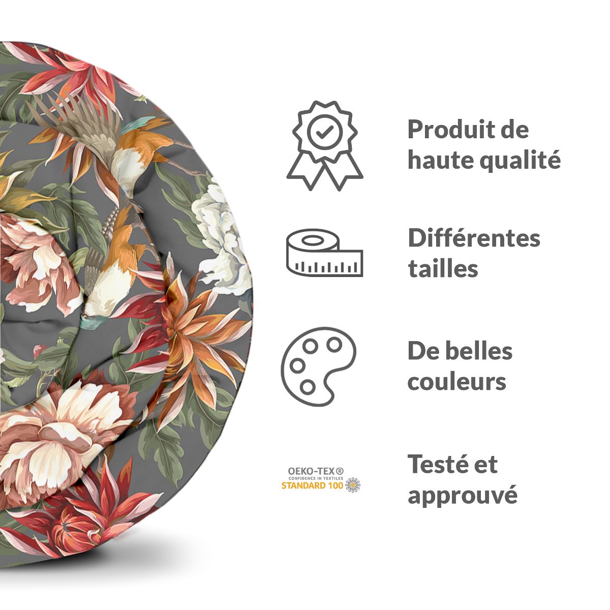 Couverture lestée de la collection Floral birds