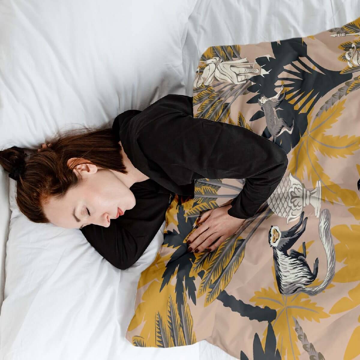 Couverture lestée de la collection Floral greek floral