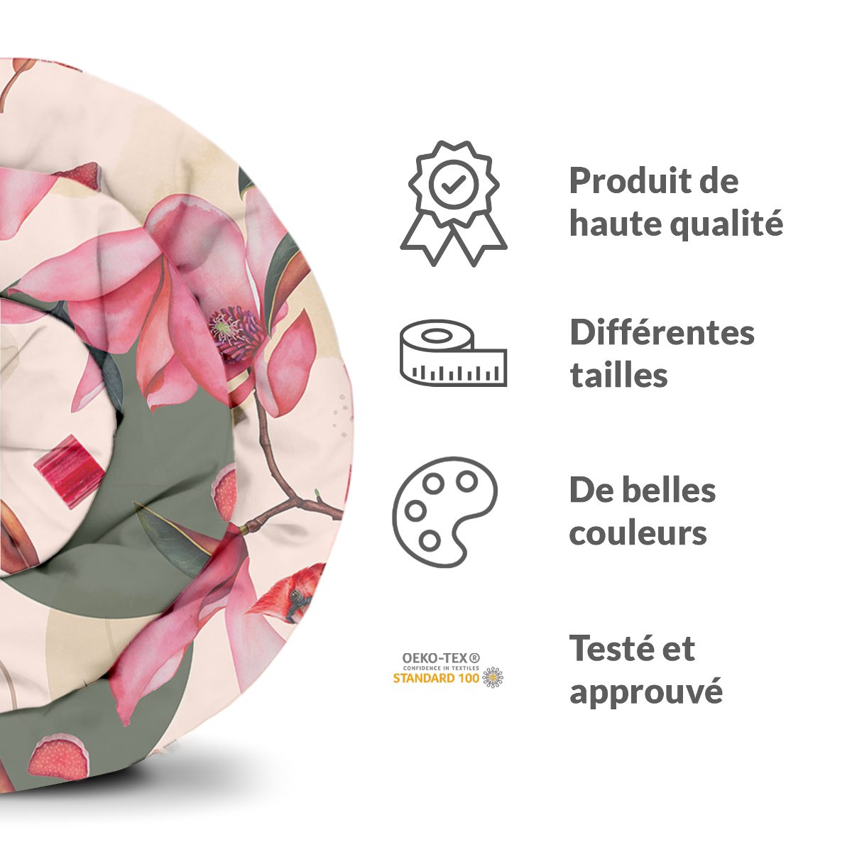 Couverture lestée de la collection Floral magnolia