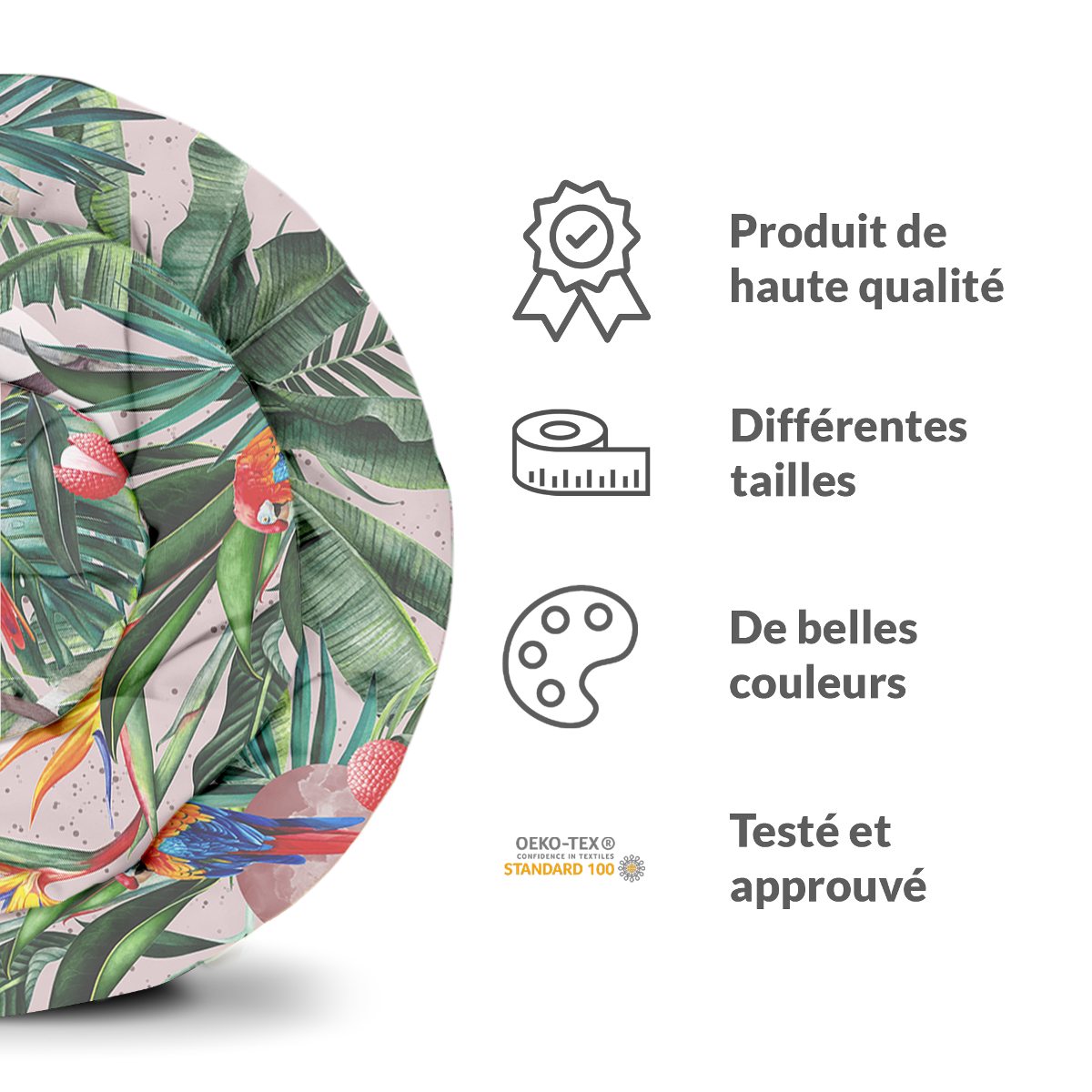 Couverture lestée de la collection Floral monkeys