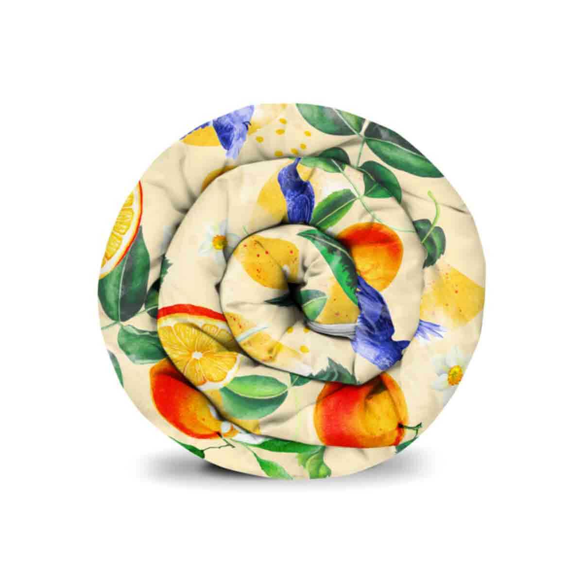 Couverture lestée de la collection Floral orange