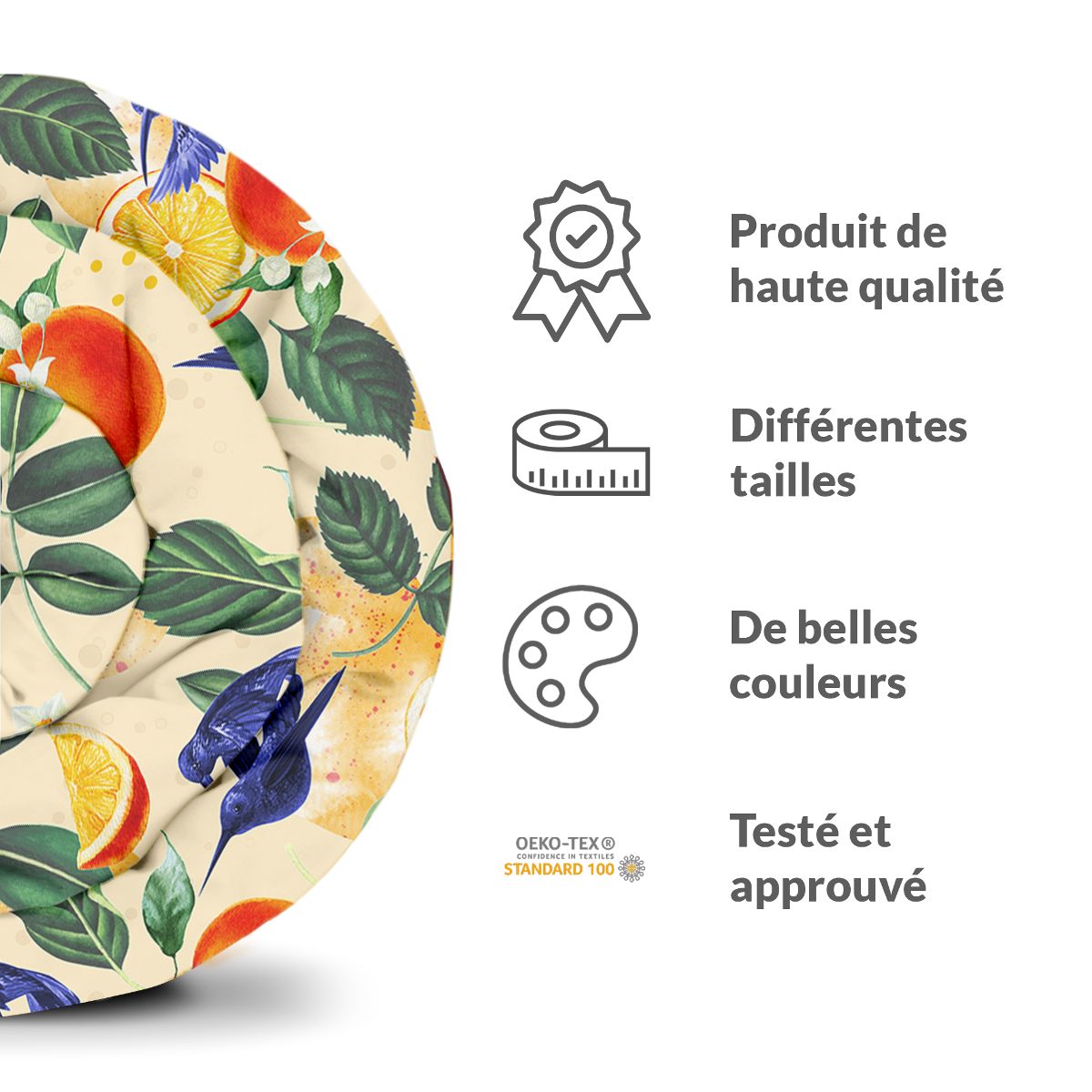 Couverture lestée de la collection Floral orange