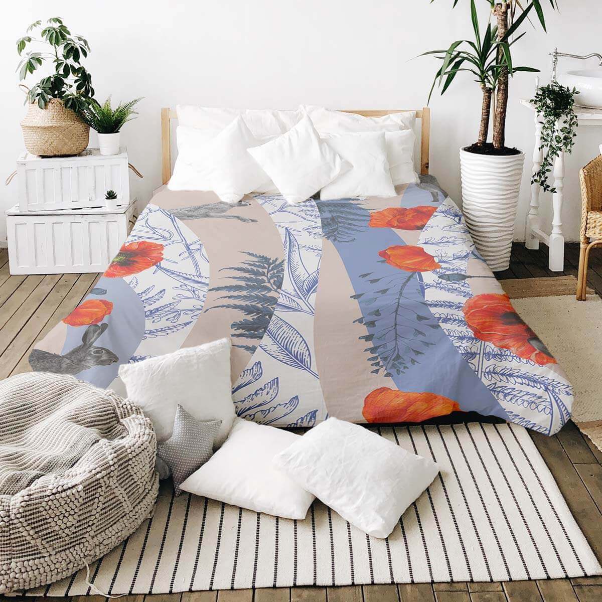 Couverture lestée de la collection Floral spring